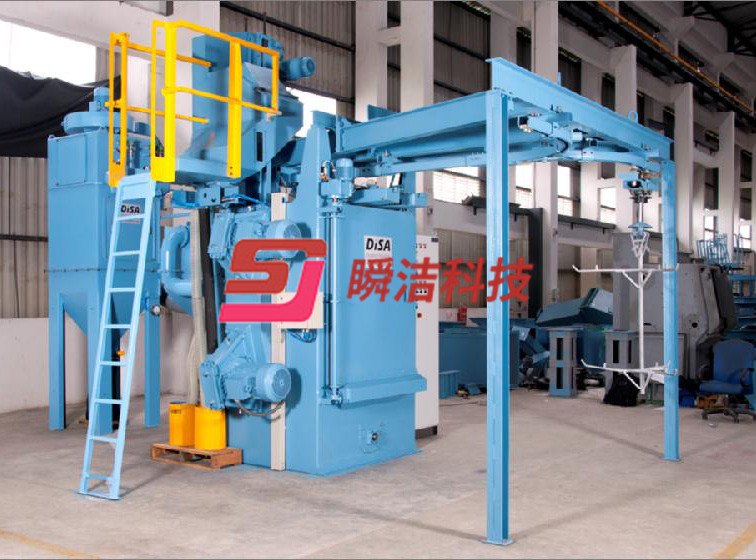 3710自動(dòng)開(kāi)門吊鉤式拋丸設(shè)備